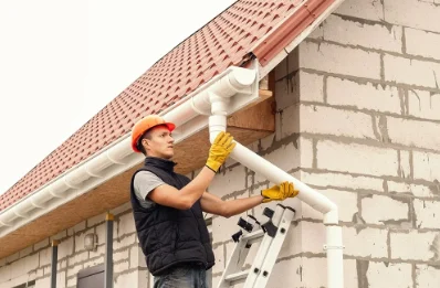 Pose et remplacement de gouttières à Lye